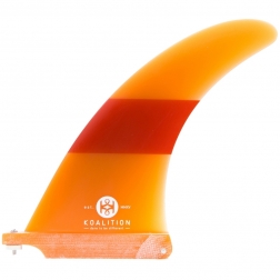 Koalition California Longboard Fin 7 inch Orange Stripes