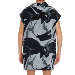 FCS Junior Poncho Beach Changing Robe Camo Black