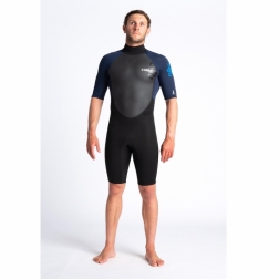 C-Skins Element 3/2mm Mens Shorty Wetsuit Black Slate Cyan
