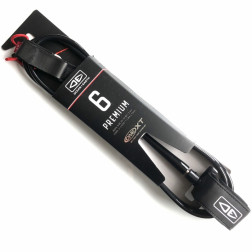 Ocean Earth One XT Surfboard Leash 6ft Black