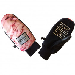 Transform Marbelous Mitt Snowboard Mitts Pink