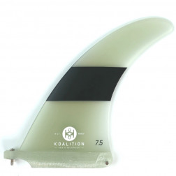 Koalition California Longboard Fin 7.5 inch Clear Black Stripes