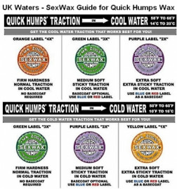 SexWax Quick Humps 2X Cold Water Surf Wax - 4 Block Pack