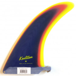 Koalition California Longboard Fin 8.5 inch Blue Rainbow
