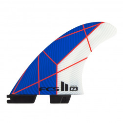 FCS II KA Thruster Surfboard fins Medium Blue White