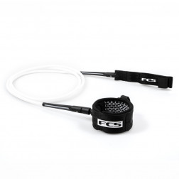 FCS All Round Essential Surfboard Leash 6ft White Black