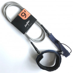 Koalition 9ft Longboard Knee Leash Silver Blue