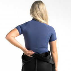 C-Skins Womens High Collar Rash Vest Denim Blue