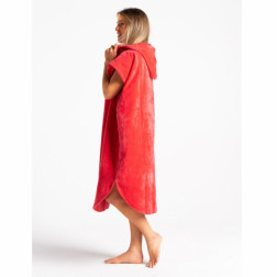 Robie Robes Beach Changing Poncho Medium Coral