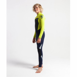 C-Skins Junior Legend 5/4/3mm Wetsuit Back Zip Slate Flash Green