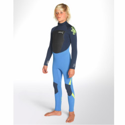 C-Skins Junior Legend 5/4/3mm Wetsuit Back Zip Cyan Ink Blue