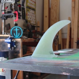 Captain Fin Chris Christenson 9.5 inch Tracker Longboard Fin Clear