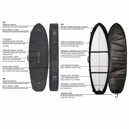 Ocean Earth Double Coffin XP Longboard Surfboard Travel Bag 9ft6