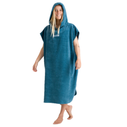 Robie Robes Beach Changing Poncho Small Petrol Blue