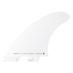 FCS II Carver PC Surfboard Fins White Large