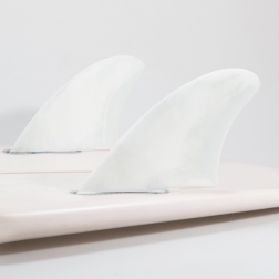 FCS II Modern Keel PC Twin Surfboard Fin Set White Marble