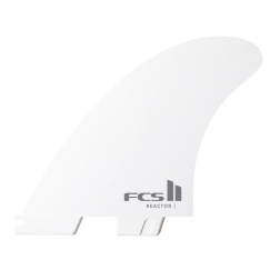 FCS II Reactor PC Surfboard Fins White Large