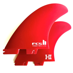 FCS II HI Power Twin PG Twin Surfboard Fin Set