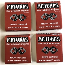 Matunas Organic Surf Wax - Warm Water - 4 Block Pack