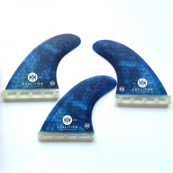 Koalition Surfboard Fin Set Medium Futures Malachite Blue