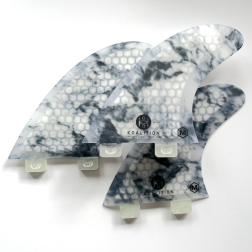 Koalition Surfboard Fins Medium FCS White Marble