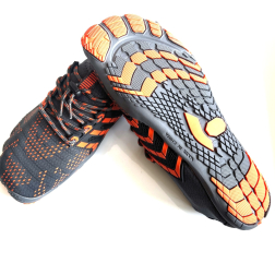 Ocean Soul Barefoot Hybrid Beach Shoes Graphite Orange