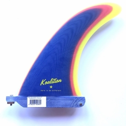Koalition California Longboard Fin 8 inch Blue Rainbow