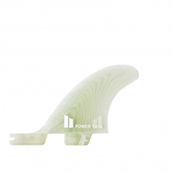 FCS II Power Twin Plus PG Surfboard Fin Set Clear