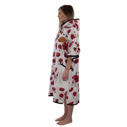 T-Poncho Bumpy Changing Robe Coquelicot