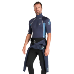C-Skins NuWave Rash X Mens Rash Vest Bluestone Steel