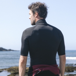 C-Skins NuWave Rash X Mens TurtleNeck Rash Vest Black