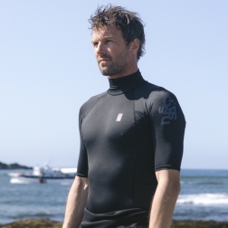 C-Skins NuWave Rash X Mens TurtleNeck Rash Vest Black