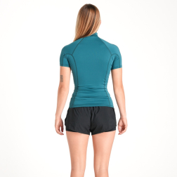 C-Skins NuWave Rash X Womens TurtleNeck Rash Vest Emerald
