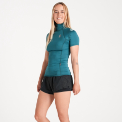 C-Skins NuWave Rash X Womens TurtleNeck Rash Vest Emerald