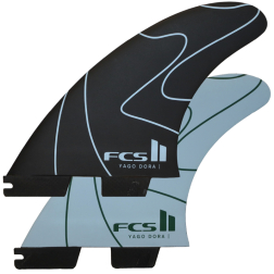 FCS II Yago Dora PC Surfboard Fins Flux Blue Medium