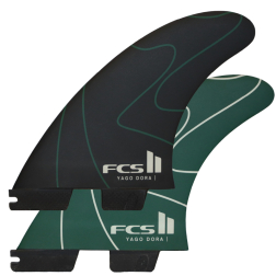 FCS II Yago Dora PC Surfboard Fins Pulse Green Large
