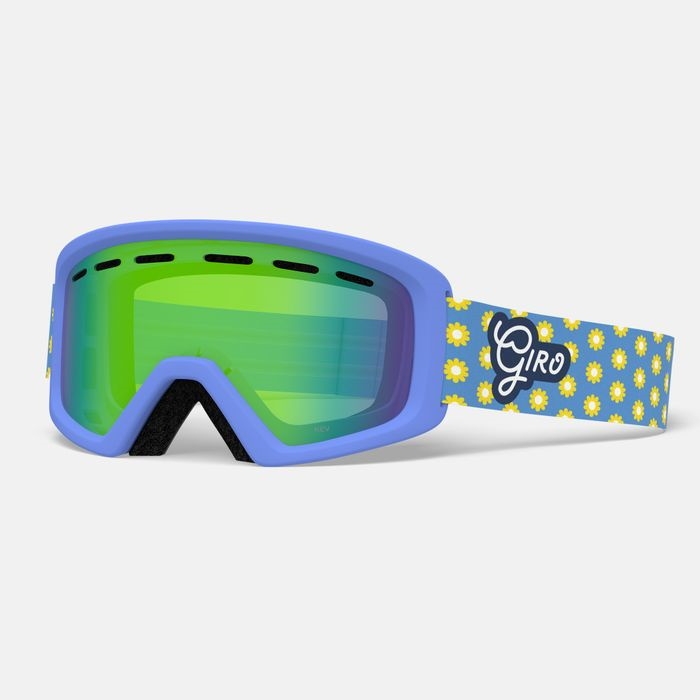 Giro Rev Youth Ski Goggles Micro Daisy Blue Amber Rose lens