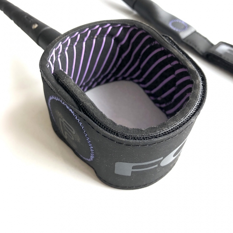 FCS 6ft Freedom Helix Comp Leash Purple Black
