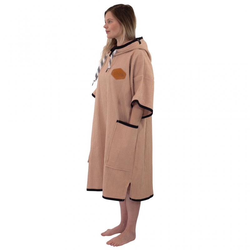 Poncho Robe All-In Light Beach Changing Robe Dark Pink