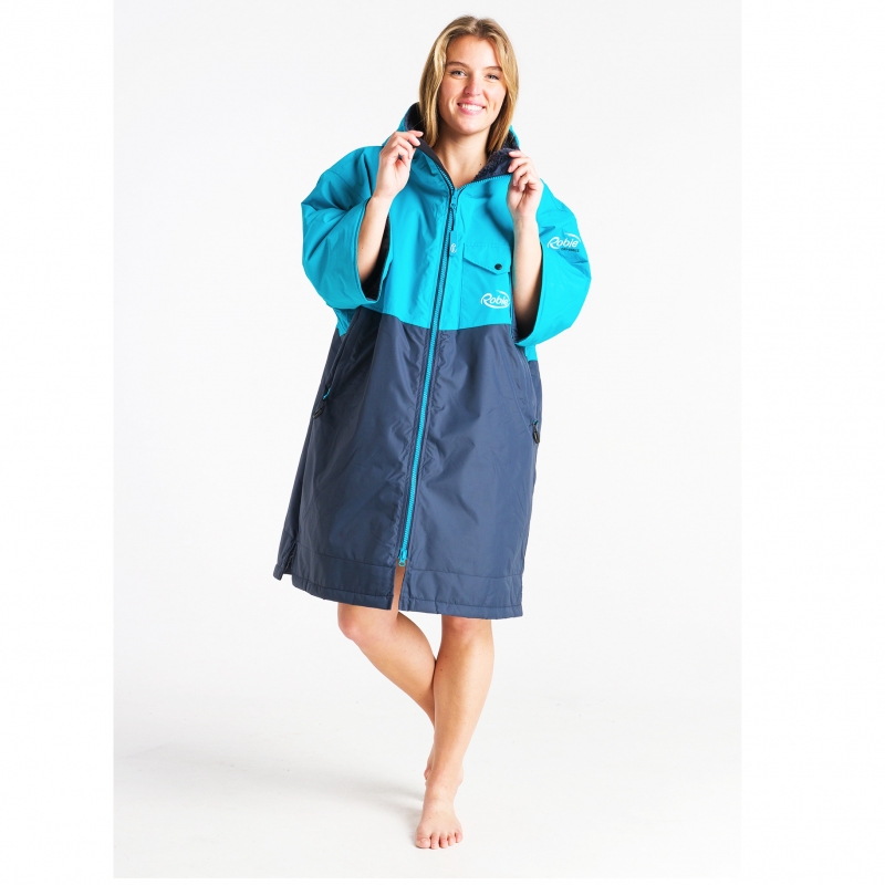 Dry Robe Wolves Robie Dry Series Recycled Short Sleeve Medium Blue
